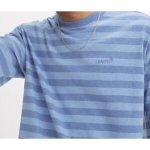 LEVI'S RED TAB VINTAGE Tee Mens XL Blue White Striped T-SHIRT